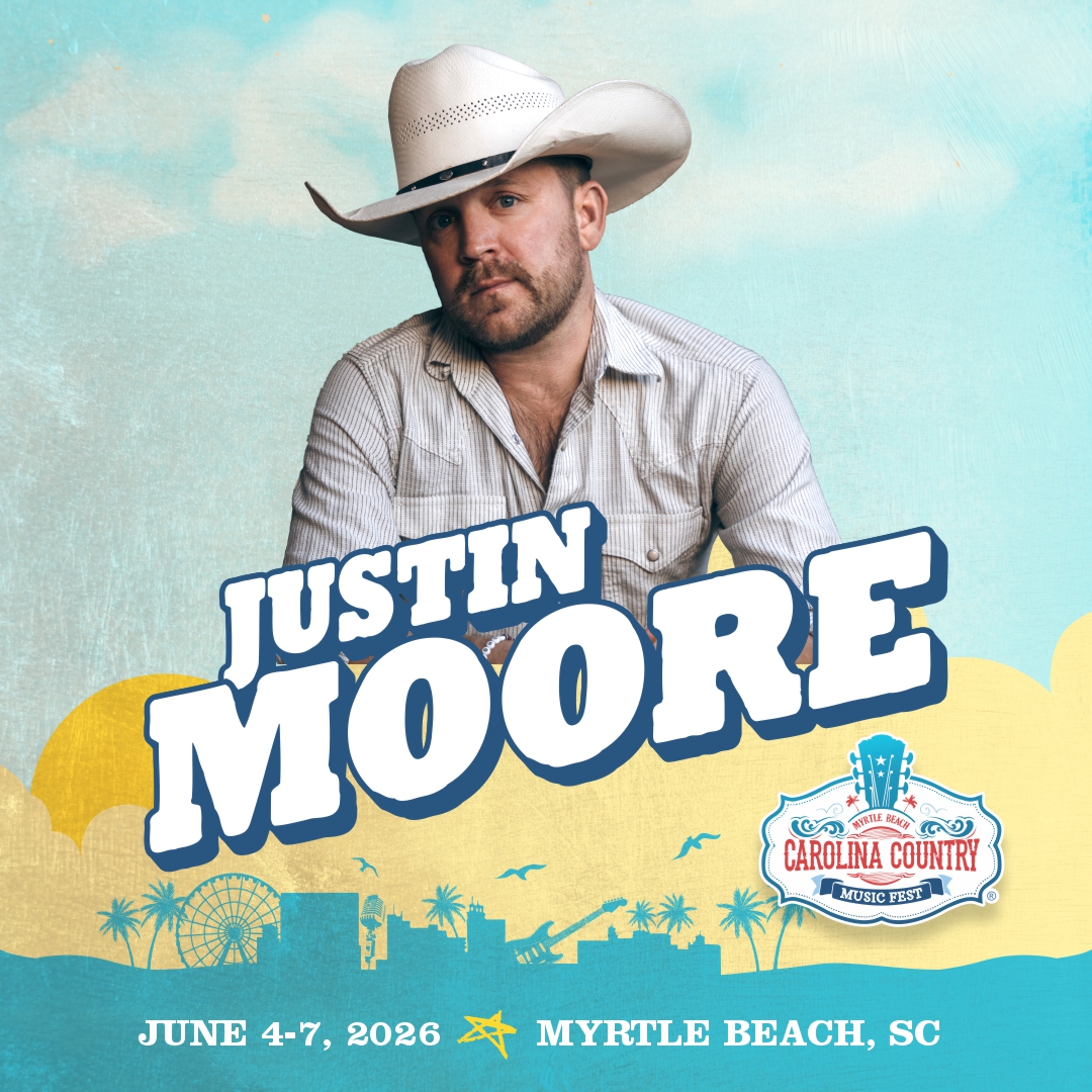 Justin Moore 2026 concert poster